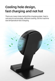 Horizontal Cooling Hole Mobile Phone Holder Wireless Fast Charger