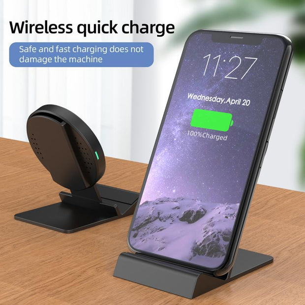 Horizontal Cooling Hole Mobile Phone Holder Wireless Fast Charger