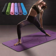 TPE Yoga Mat Non Slip Carpet Environmental Fitness 183*61cm