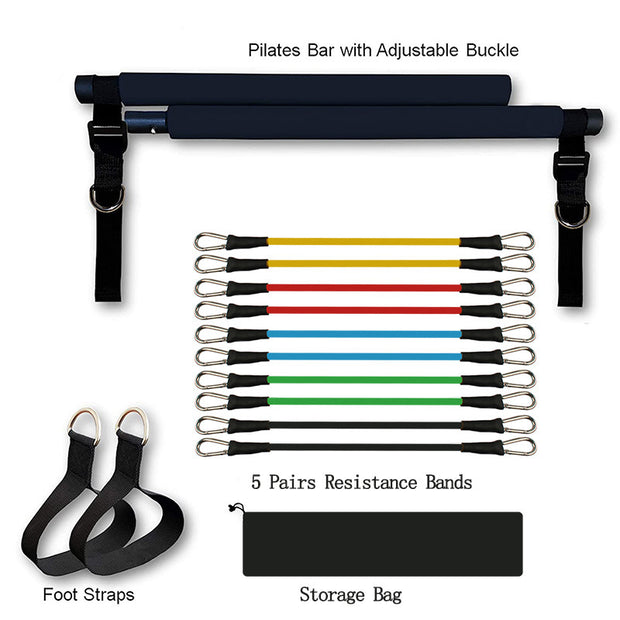 Fitness Yoga Pilates Bar Portable Gym Accessories