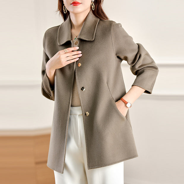 Women's Fashion Double-sided Cashmere Wool Coat