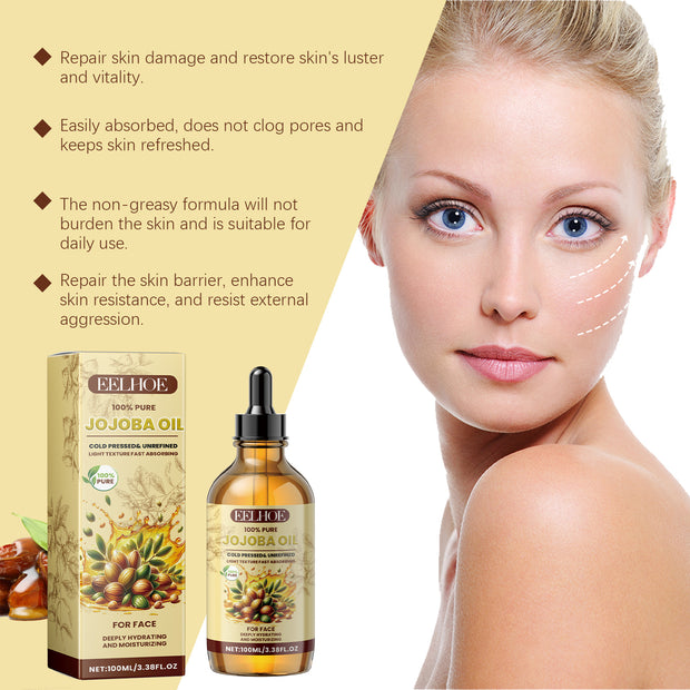 Eelhoe Jojoba Face Essential Oil, Facial Moisturizing, Moisturizing, Brightening And Firming Care