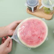 6Pcs Food Silicone Cover Fresh-keeping Dish Stretchy Lid Cap Reusable