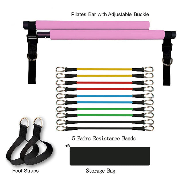 Fitness Yoga Pilates Bar Portable Gym Accessories