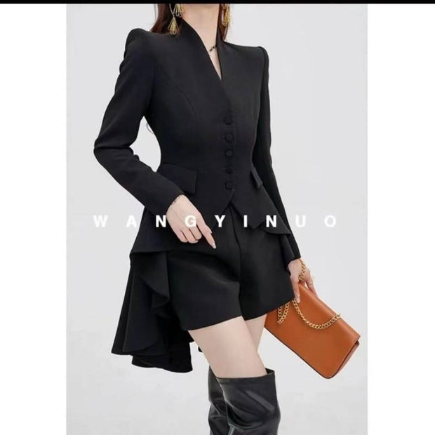 Women's Irregular Suit Jacket Slim Fit